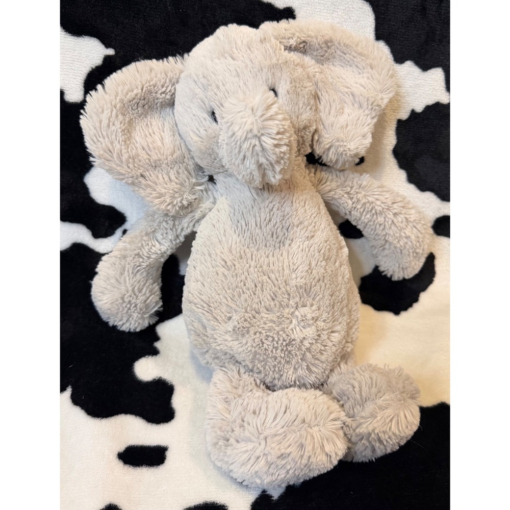 Jellycat Bashful Elephant Silver Grey Plush Stuffed Animal Large Floppy Ears